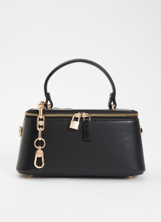 Dune London Successful make-up tas met afneembare schouderriem - voorkant 2 diepzwart