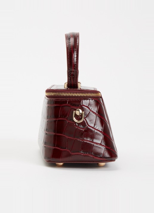 Dune London Successful make-up tas met afneembare schouderriem - detail 2 bordeauxrood