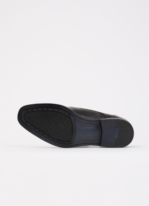 Dune London Suffix veterschoen van leer - detail 5 zwart