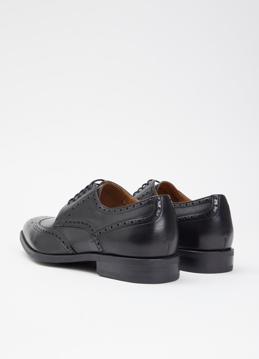 Dune London Sunni brogue van leer - achterkant zwart