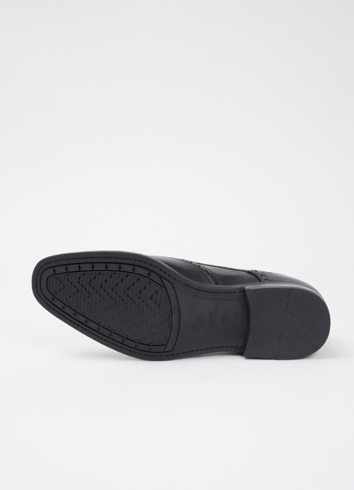 Dune London Sunni brogue van leer - detail 4 zwart