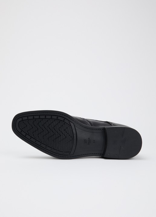 Dune London Sunni Wide Fit brogue van leer  - detail 5 zwart
