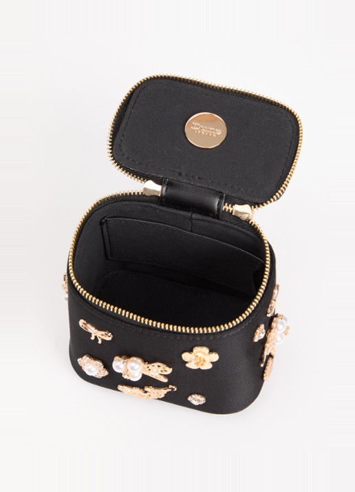 Dune London Surround make-up tas - detail diepzwart