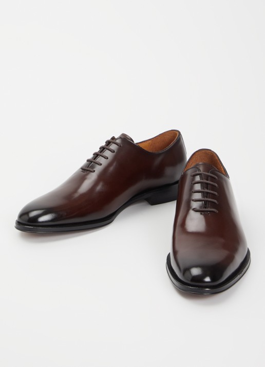 Dune London Sylvester veterschoen van leer - detail bruin