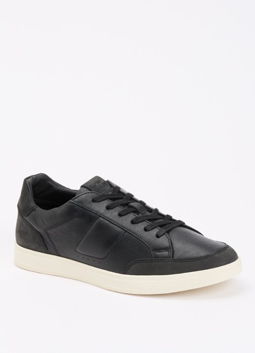Dune London Tabor sneaker van leer - voorkant 5 zwart