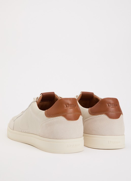Dune London Tabor sneaker van leer - achterkant wit