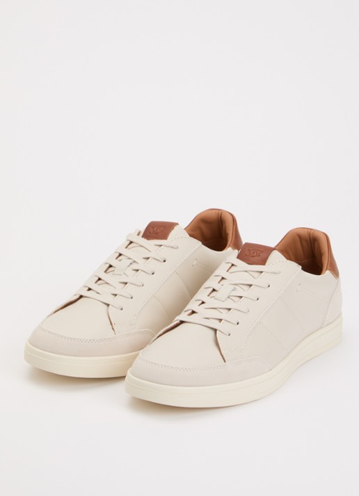 Dune London Tabor sneaker van leer - detail 3 wit