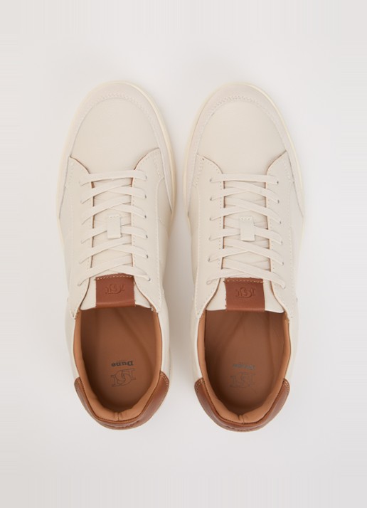 Dune London Tabor sneaker van leer - detail 4 wit