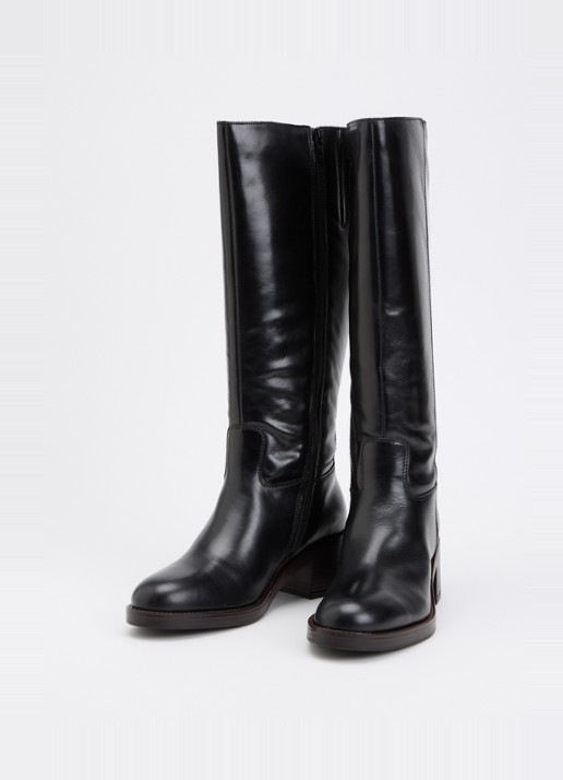Dune London Tammies laars van leer - detail 3 zwart