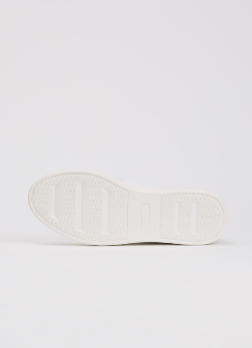 Dune London Tawly sneaker van leer met details van suède - detail 4 gebroken wit