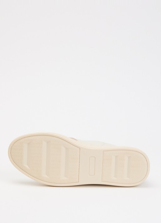 Dune London Tawly sneaker van leer met details van suède - detail 4 beige