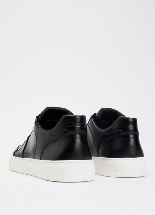 Dune London Tawly sneaker van leer met details van suède - achterkant zwart
