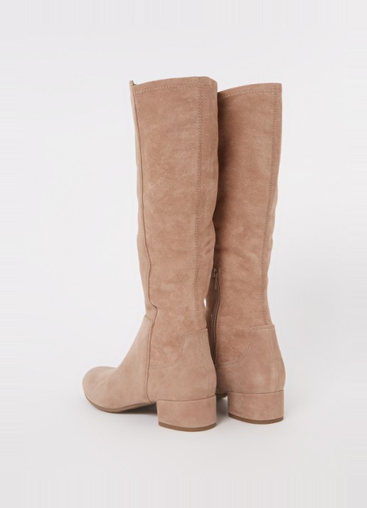 Dune London Tayla laars van suède - achterkant camel