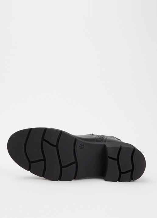Dune London Toni bikerboot van leer - detail 2 zwart
