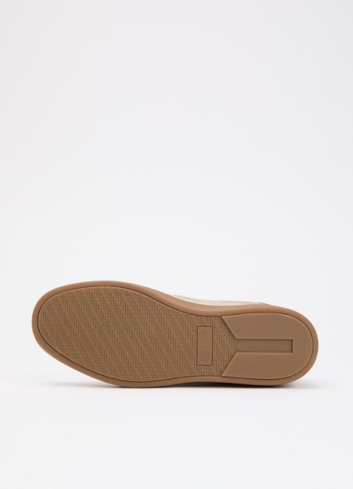 Dune London Tony sneaker van suède - detail 5 donkerbeige