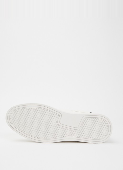 Dune London Traces sneaker met structuur en logo - detail 3 wit