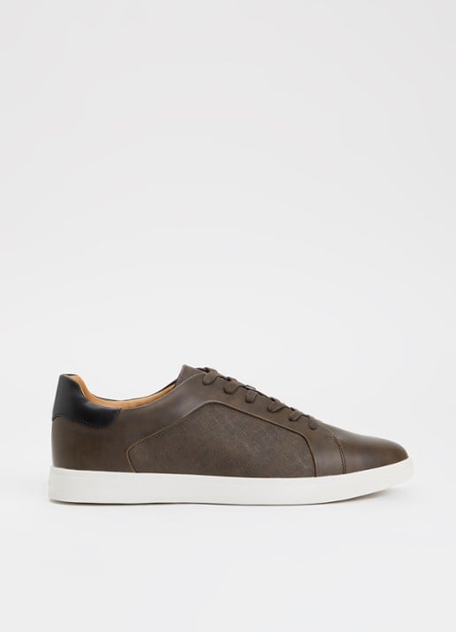 Dune London Traces sneaker met structuur en logo