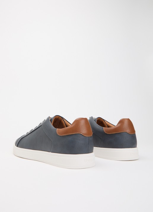 Dune London Traces sneaker - achterkant 5 donkerblauw