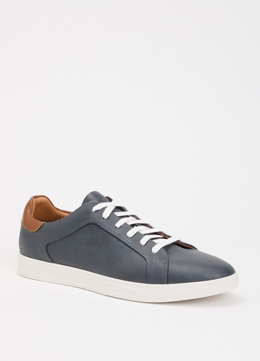 Dune London Traces sneaker - voorkant donkerblauw