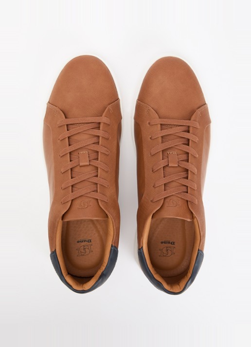 Dune London Traces sneaker - detail 4 oranjebruin