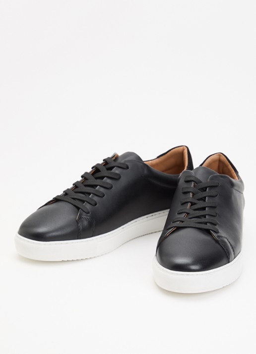 Dune London Trevons sneaker van leer  - detail zwart