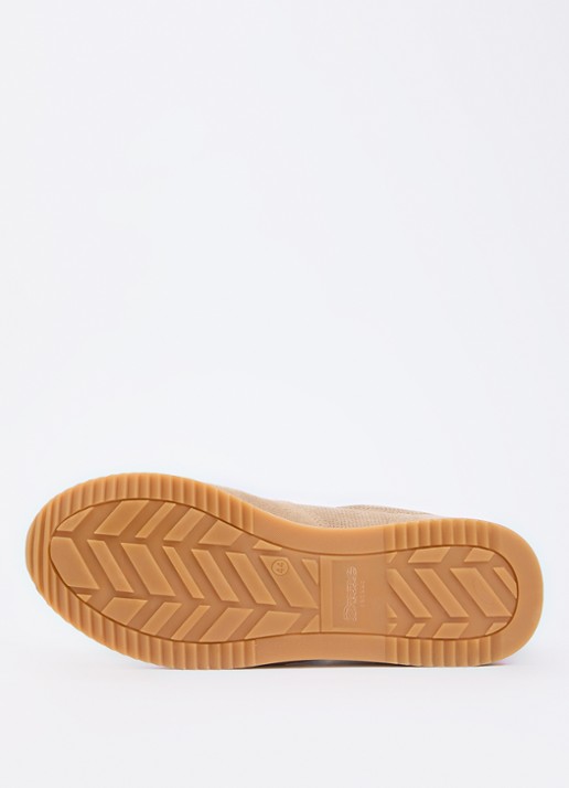 Dune London Trilogy sneaker van leer - detail 5 zand