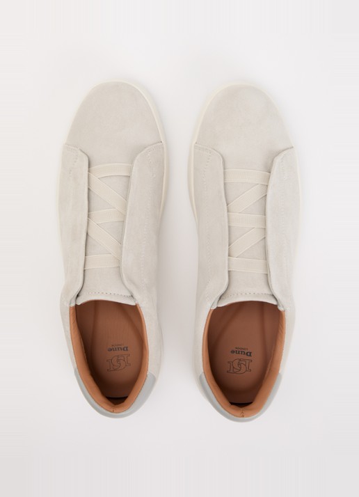 Dune London Troys sneaker van leer - detail 3 lichtgrijs