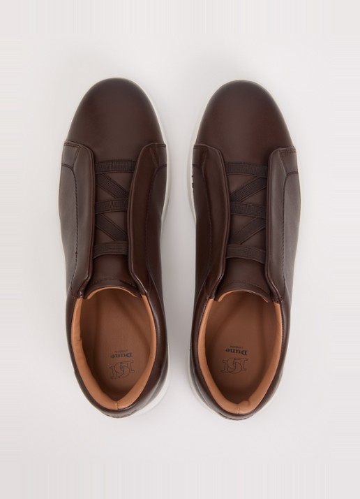 Dune London Troys sneaker van leer - detail 4 bruin