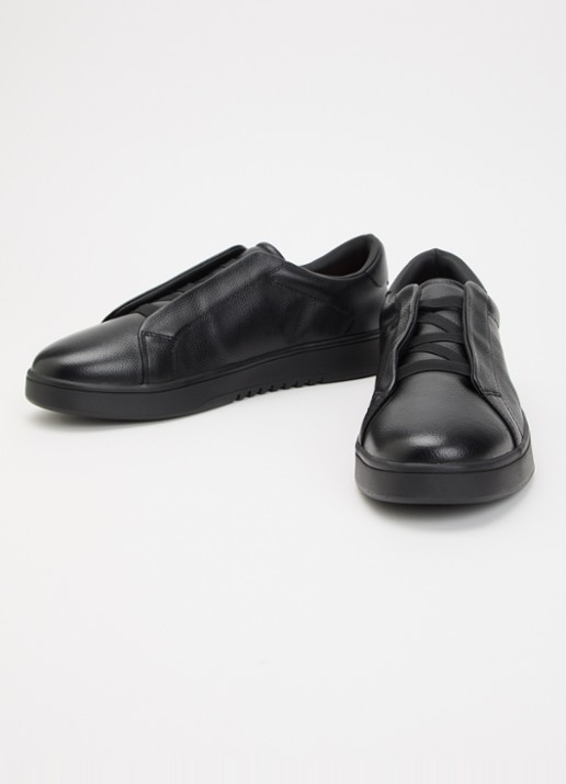 Dune London Troys sneaker van leer - detail 2 diepzwart