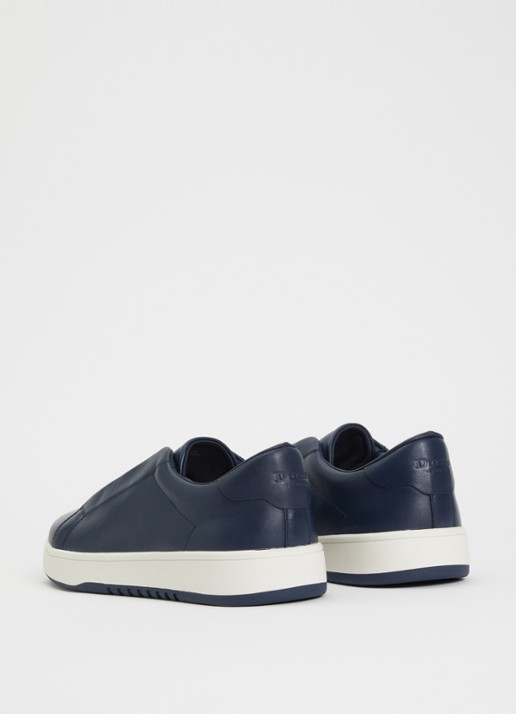 Dune London Troys sneaker van leer - achterkant 5 donkerblauw