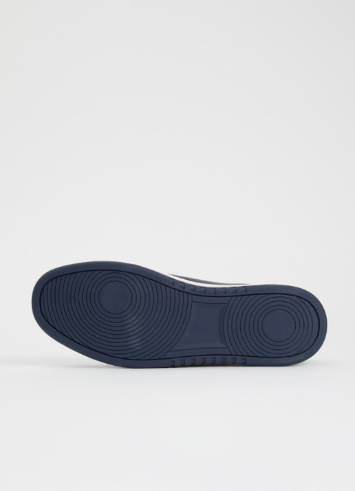 Dune London Troys sneaker van leer - detail 4 donkerblauw