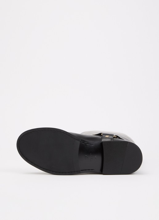 Dune London Truely laars van leer - detail 4 zwart
