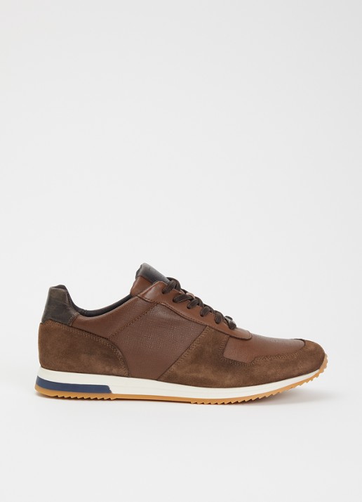 Dune London Trusting sneaker van leer met details van suède