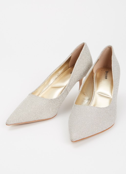 Dune London Wide Fit Achievable pump met glitter - detail 3 goud