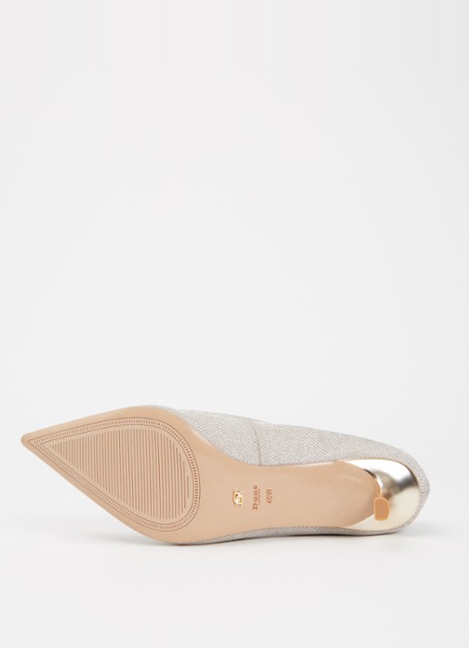 Dune London Wide Fit Achievable pump met glitter - detail 5 goud