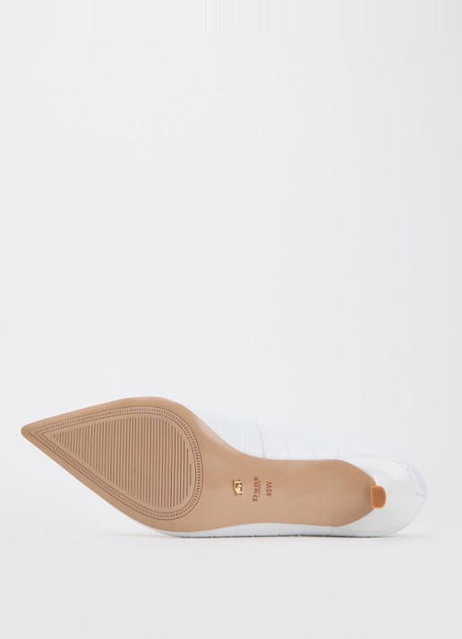 Dune London Wide Fit Achievable pump  - detail 4 wit