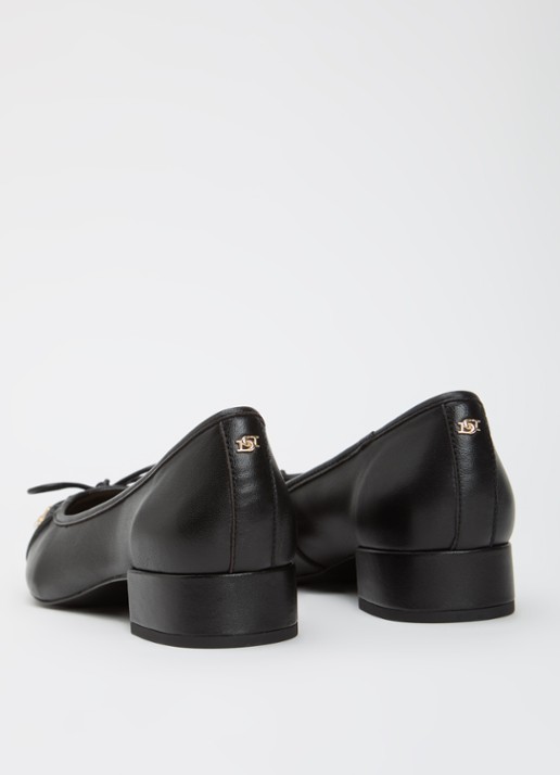Dune London Wide Fit Amazing ballerina van leer - achterkant 5 zwart
