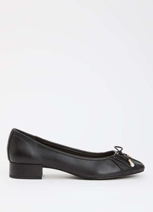 Dune London Wide Fit Amazing ballerina van leer