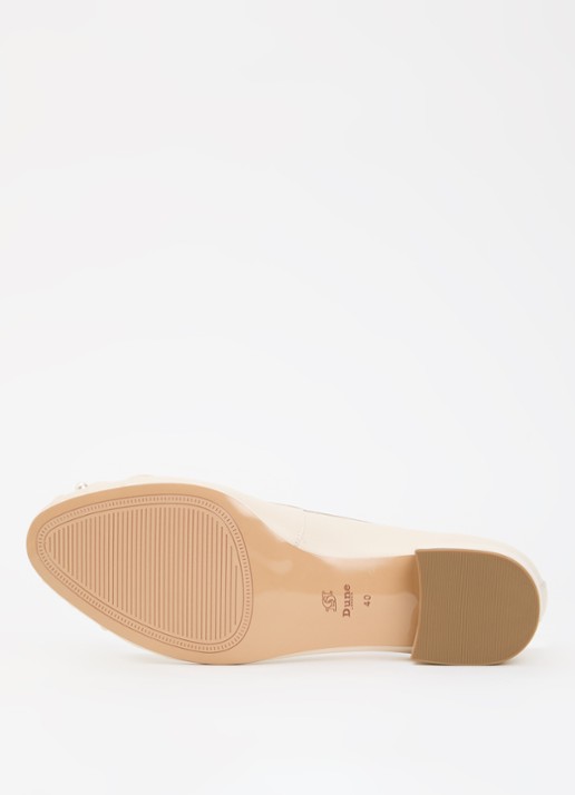 Dune London Wide Fit Amazing ballerina van leer - detail 4 creme