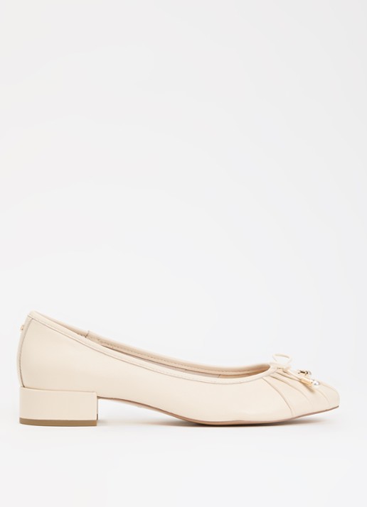 Dune London Wide Fit Amazing ballerina van leer