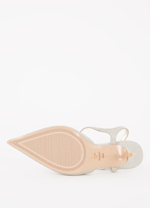 Dune London Wide Fit Channel slingback met strass - detail 4 witgoud