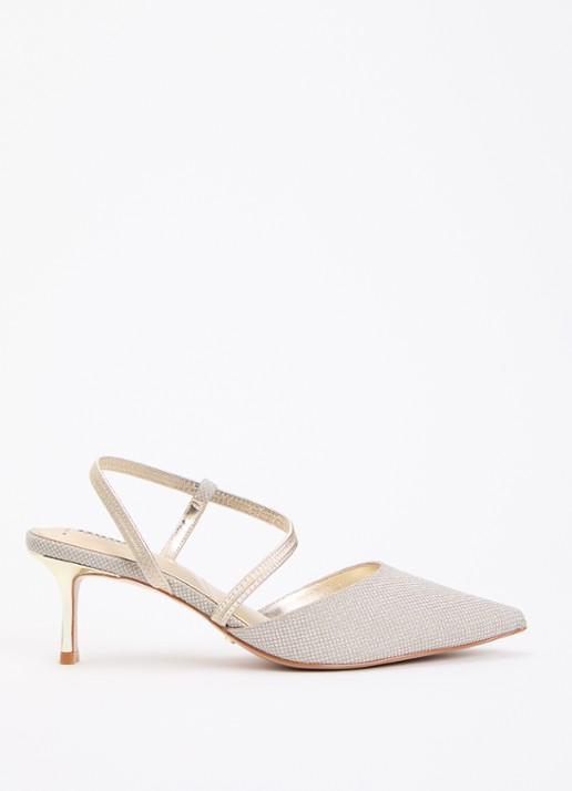 Dune London Wide Fit Charming slingback met glitter