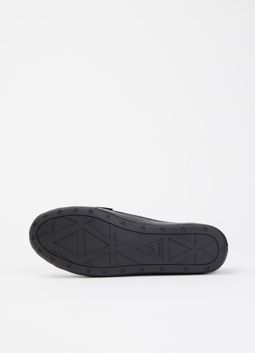 Dune London Wide Fit Geen mocassin van leer met franjes - detail 4 zwart
