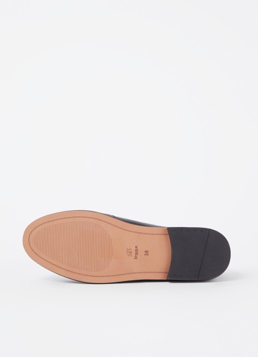 Dune London Wide Fit Ginelli loafer van leer - detail 4 zwart