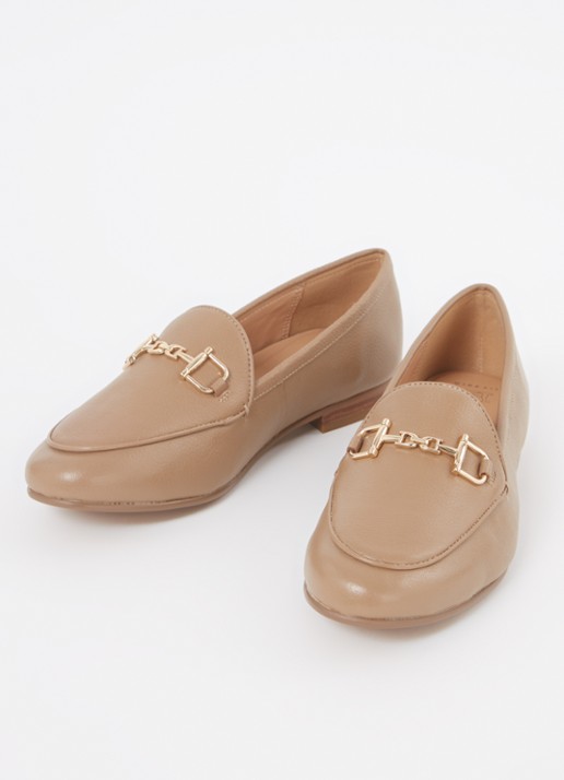 Dune London Wide Fit Glair loafer - detail camel