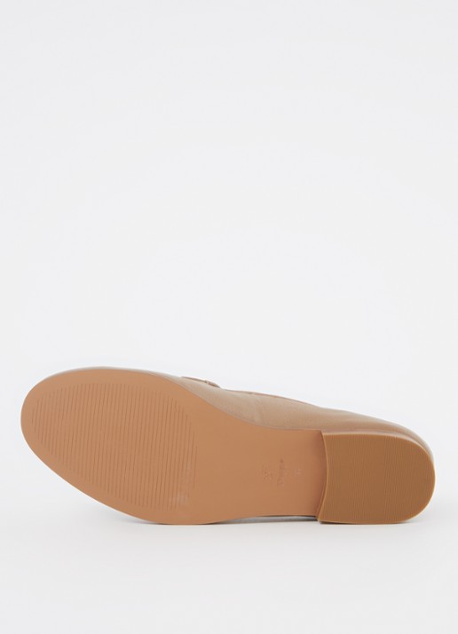 Dune London Wide Fit Glair loafer - detail 3 camel