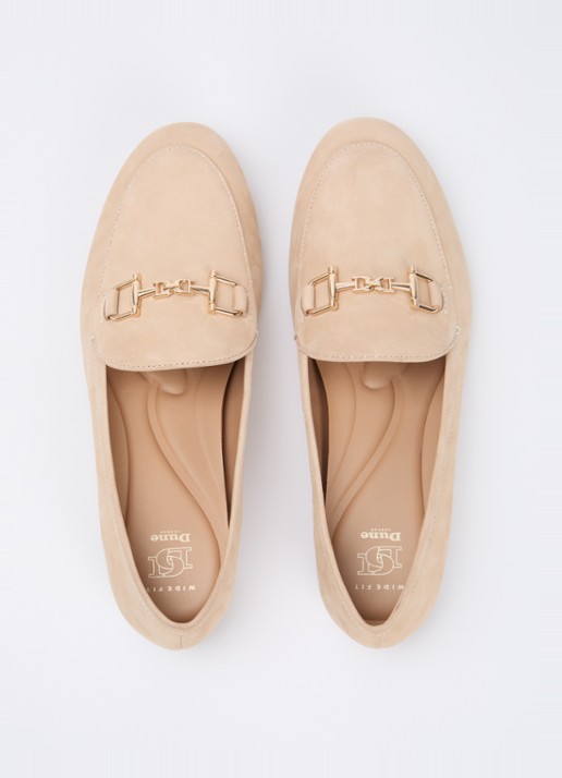 Dune London Wide Fit Glair loafer - detail 3 beige