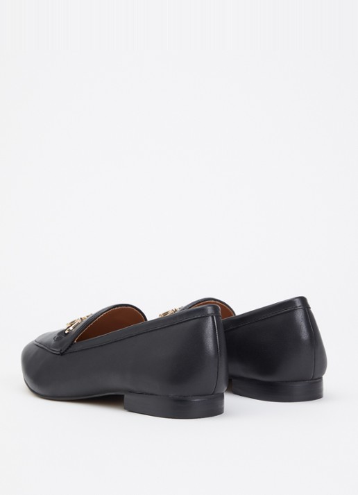 Dune London Wide Fit Glair loafer - achterkant antraciet