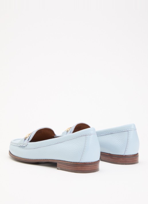 Dune London Wide Fit Glenny loafer - achterkant 4 lichtblauw