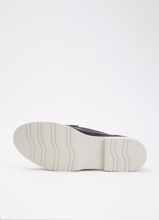 Dune London Wide Fit Gwen loafer van leer - detail 3 zwart